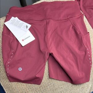 lululemon athletica High-Rise Bike Shorts in Berry